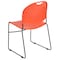 Flash Furniture Orange Plastic Stack Chair RUT-188-OR-GG - alternate 6